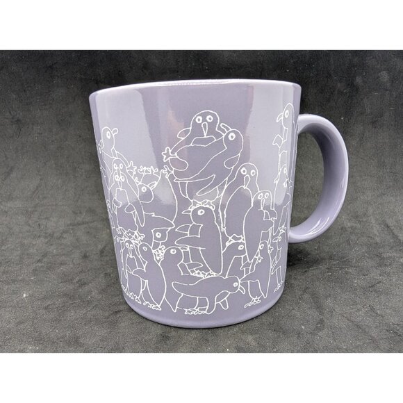 Vtg Mug Taylor & NG white Penguins on Purple tone San Francisco Japan - Picture 16 of 16